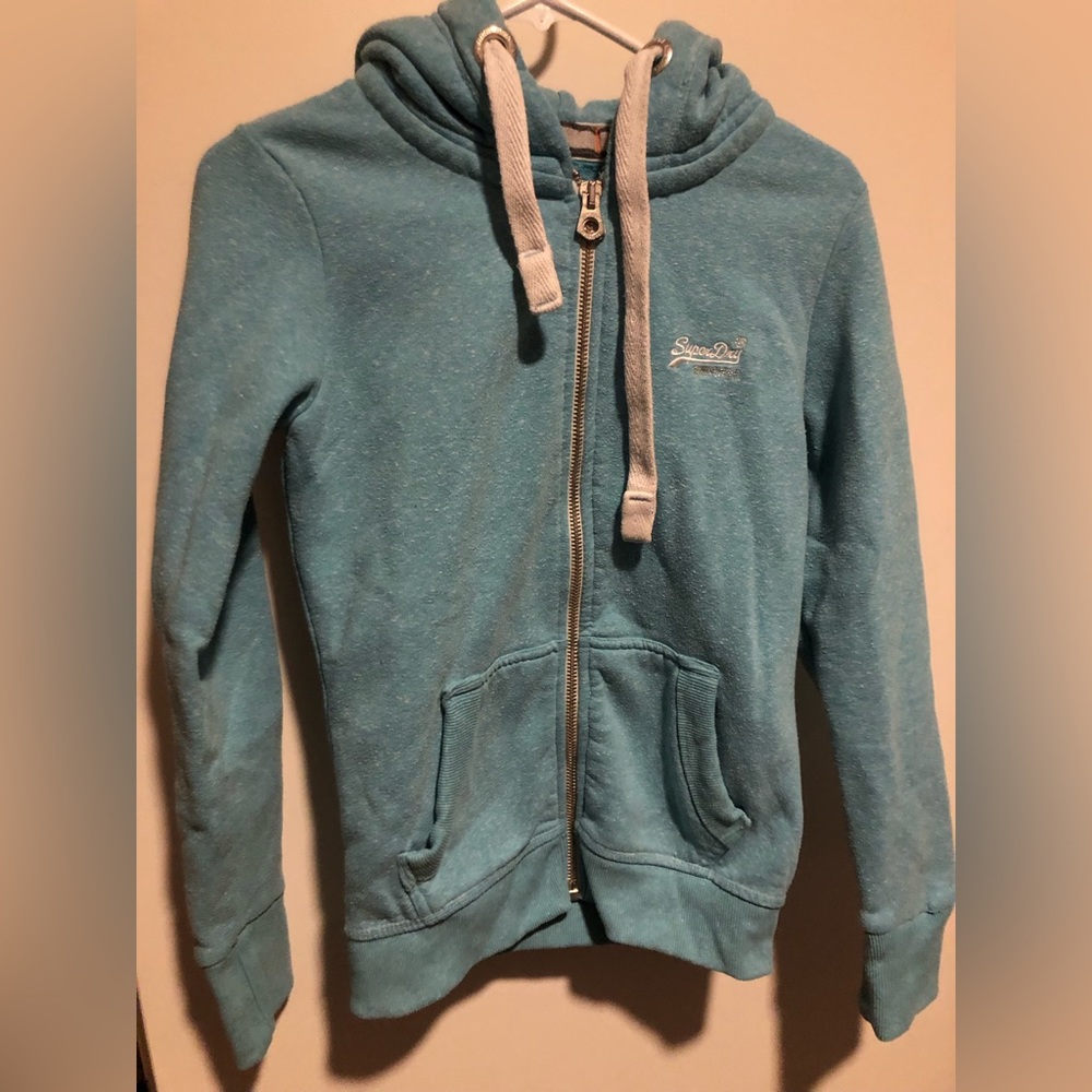 Blue Super Dry Zipper Jacket